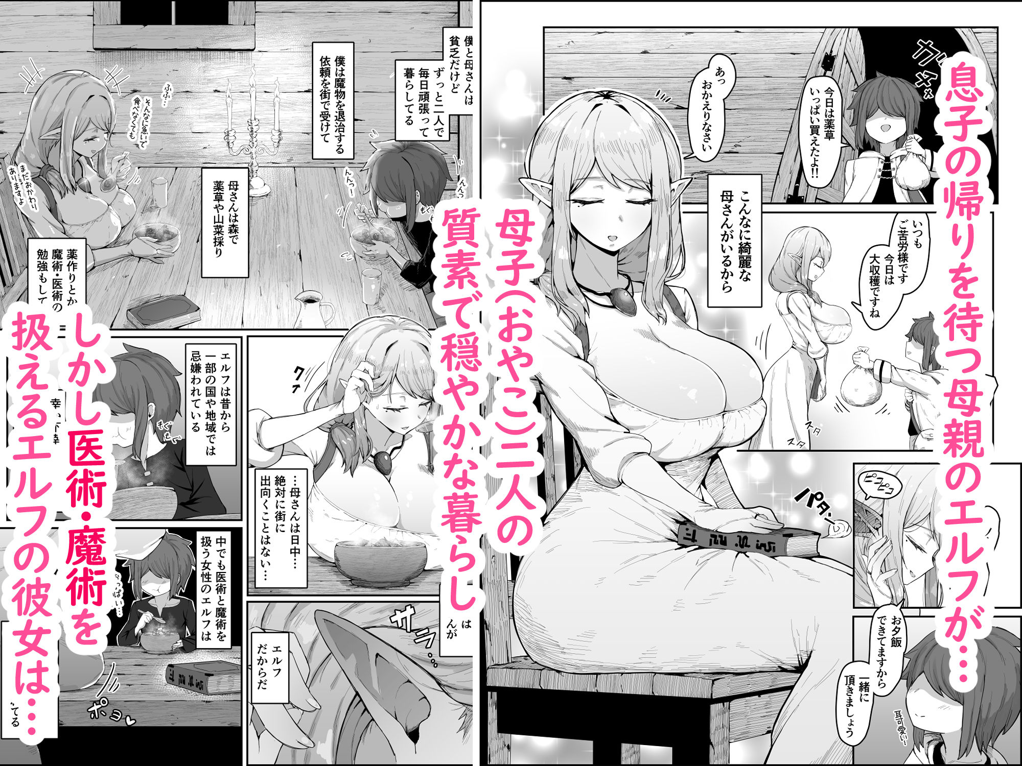 エルフの母と孕むまでのイメージCG