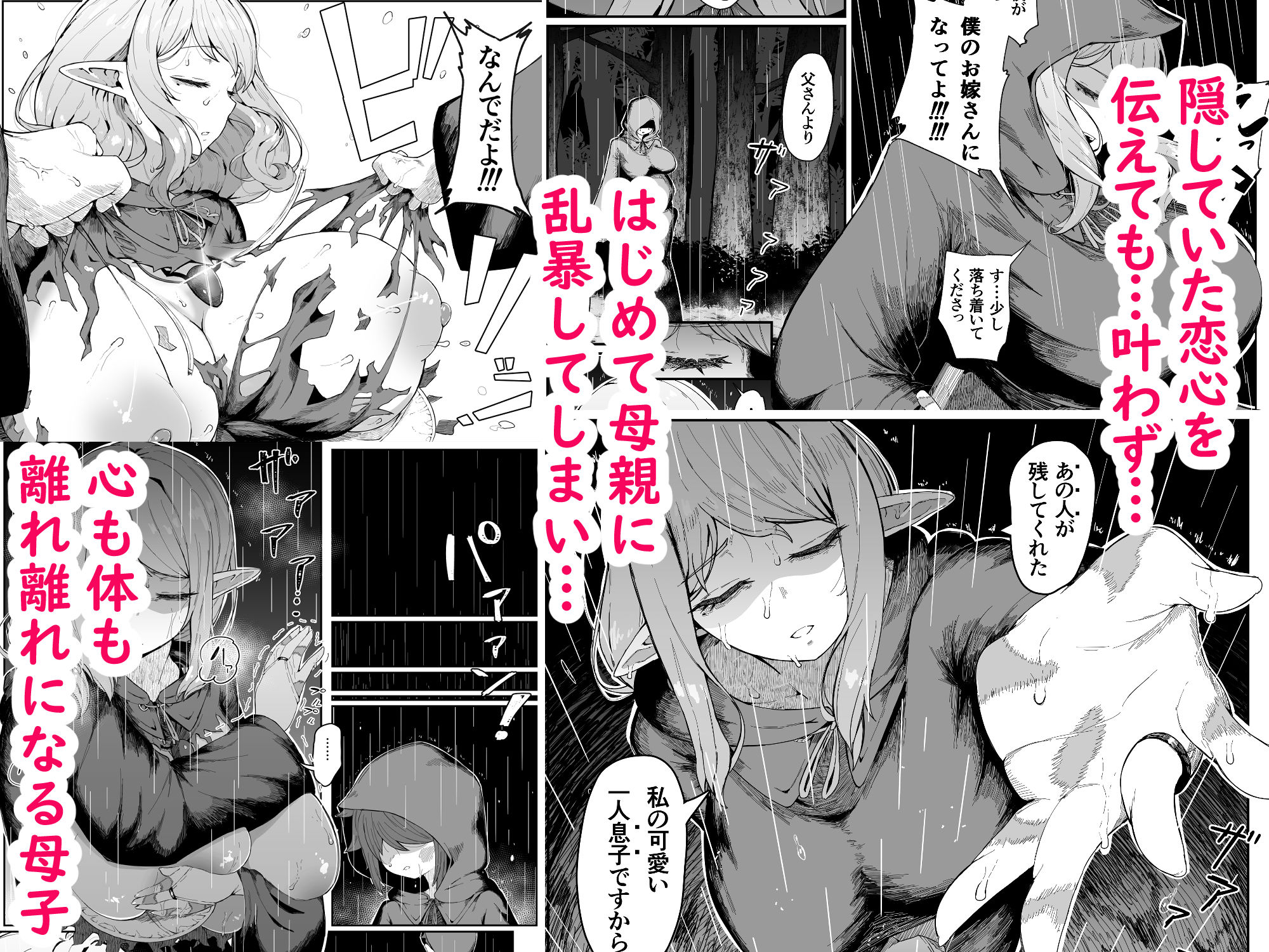 エルフの母と孕むまでのイメージCG